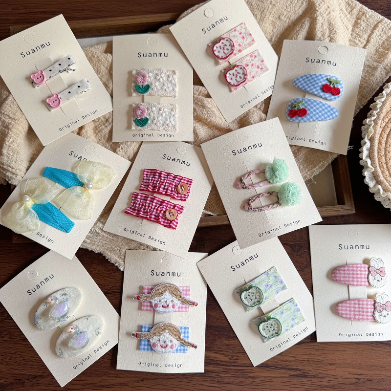 Baby Clothing Material - Kore Tarzı Tatlı Çiçek Kumaş Saç