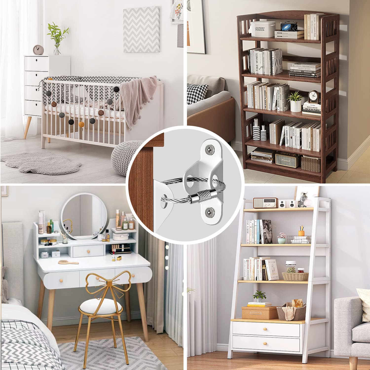 Baby Clothing Cupboard - Bebek Devrilmesini Önleyici Mobilya Bağlantı Elemanı,