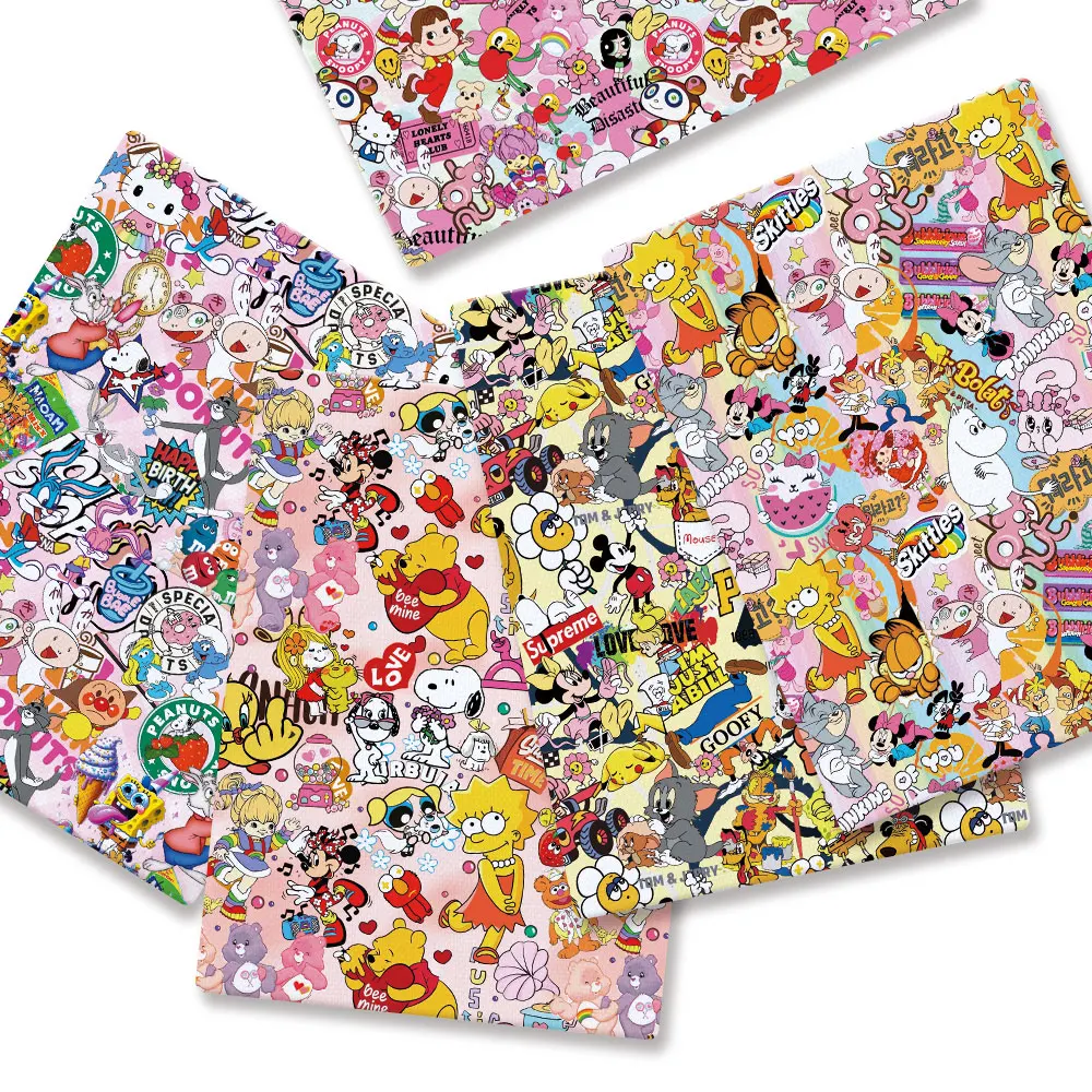 Baby Clothing Material - Polyester pamuk Karikatür Kumaş 140*50 cm