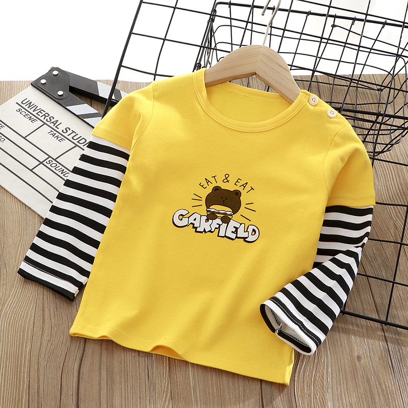 Baby Clothing Yellow - İlkbahar Sonbahar Uzun Kollu Pamuklu Çocuk