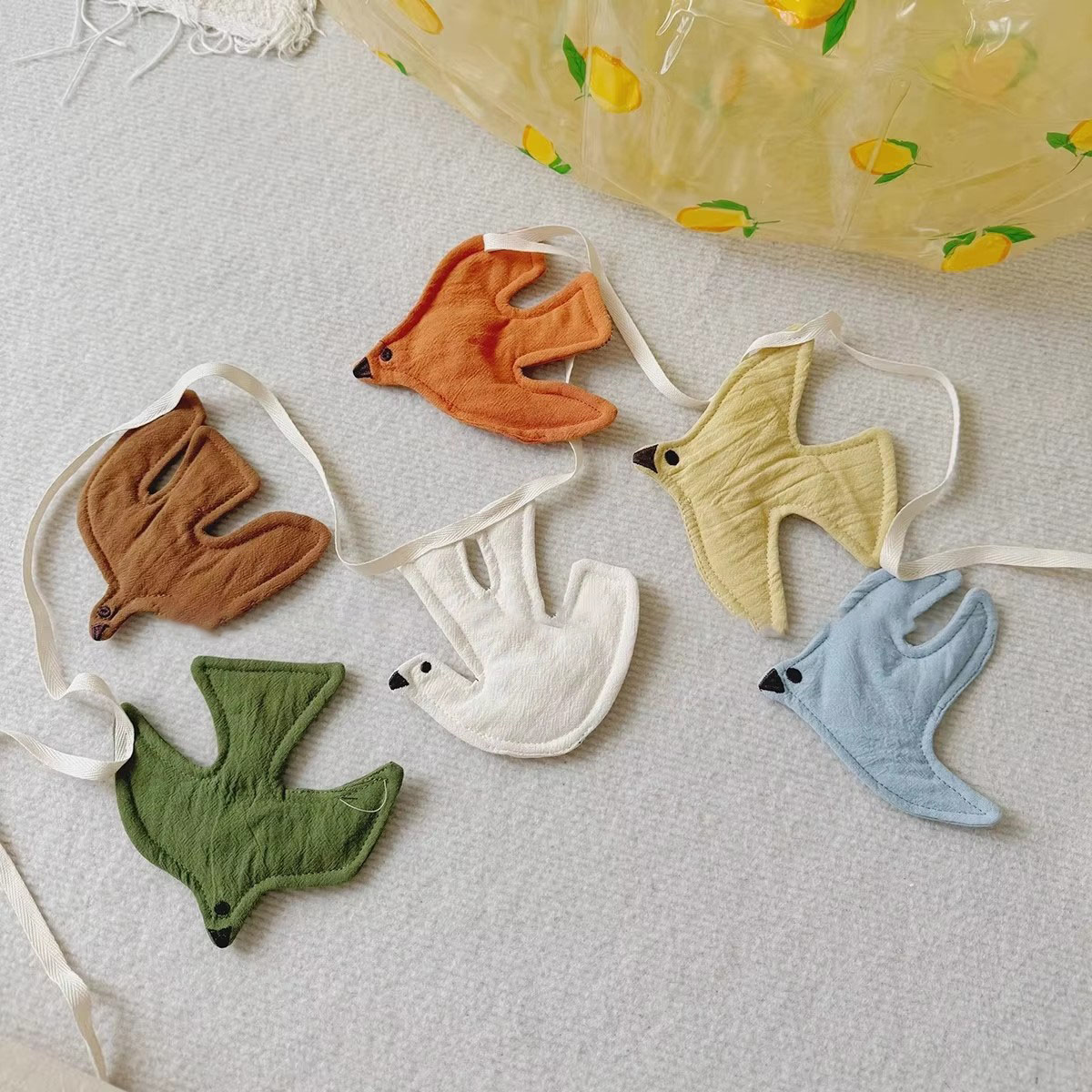 Baby Clothing Material - Çocuk Odası Kreş Kumaş Bunting Kuş
