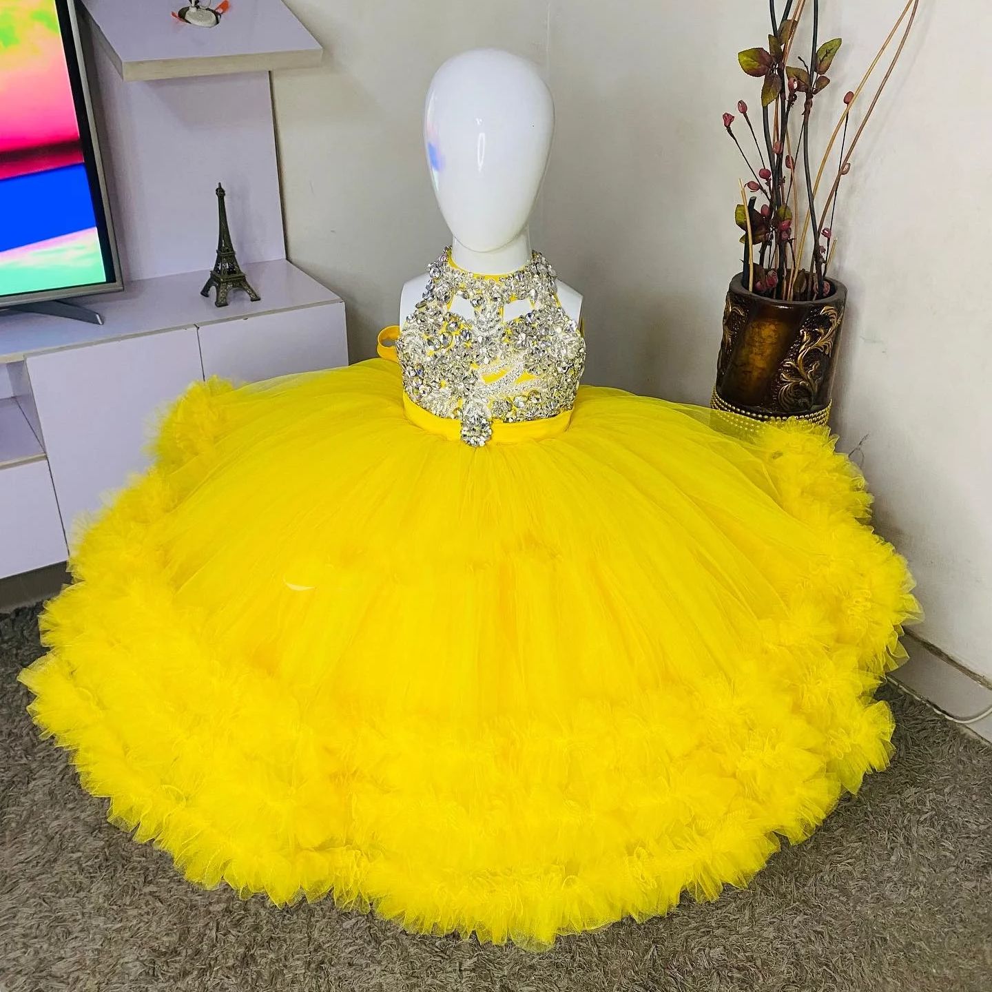 Muhteşem Sarı Çiçek Kız Elbise - Baby Clothing Yellow incelemesi ve fiyatı