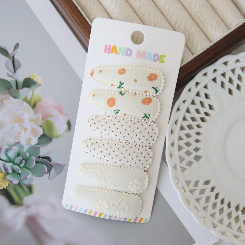 6 adet Kumaş Saç Klipleri Çiçe - Baby Clothing Material incelemesi ve fiyatı